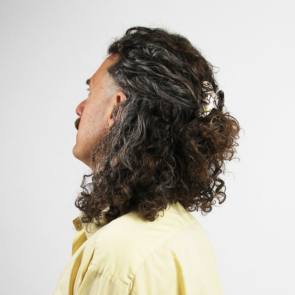 Small-Hair-Clamp-Marbled-Ash-Mens-Hair-Tools-Manbun-Mens-Hairstyles-Grey