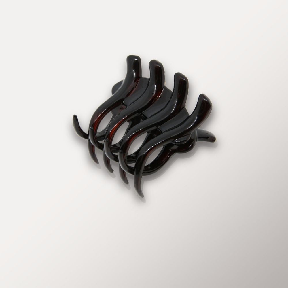 Small wavy teeth hair clamp-Everyday Hair Tools-Tortoiseshell