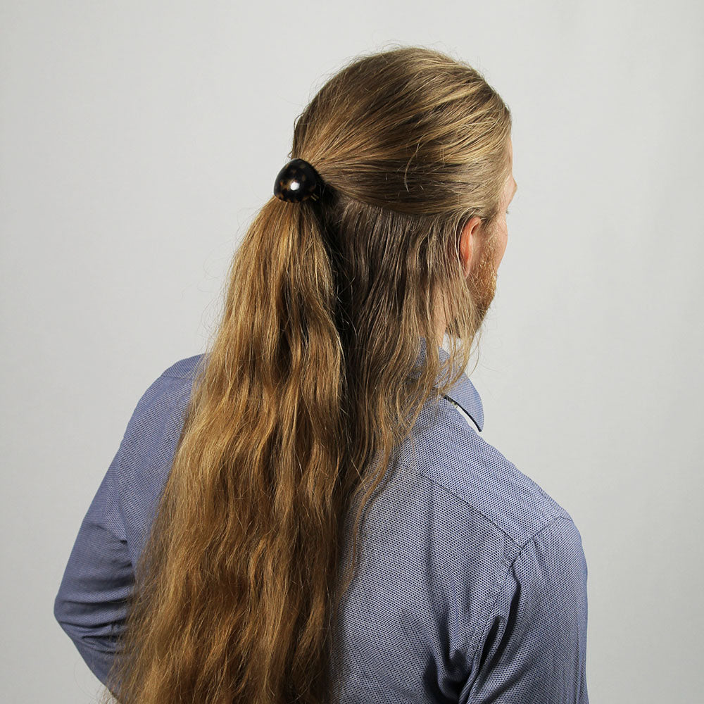 Premium-Hair-Tie-Tail-Maker-Mens-Hair-Tools-Man-Bun-Elastic-Hairband-For-Men-Ponytails-Dark-Tortoise-Brown